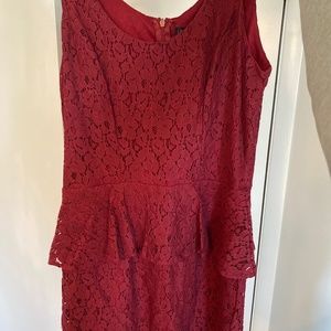 Red lace dress
